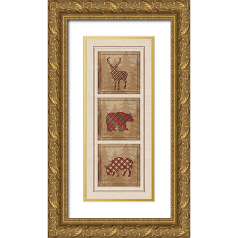 Cabin Panel II Gold Ornate Wood Framed Art Print with Double Matting by Pugh, Jennifer