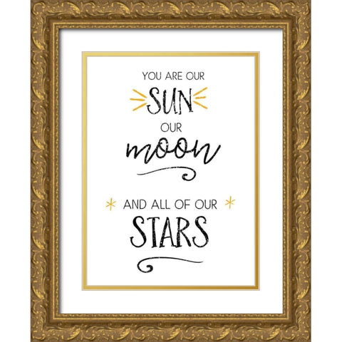 You Are Our Sun Gold Ornate Wood Framed Art Print with Double Matting by Pugh, Jennifer