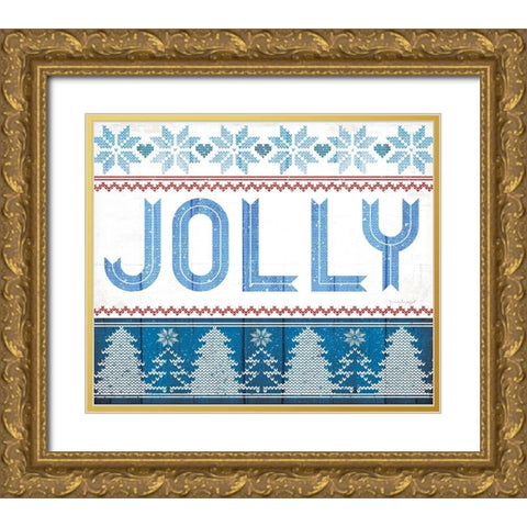 Jolly Gold Ornate Wood Framed Art Print with Double Matting by Pugh, Jennifer