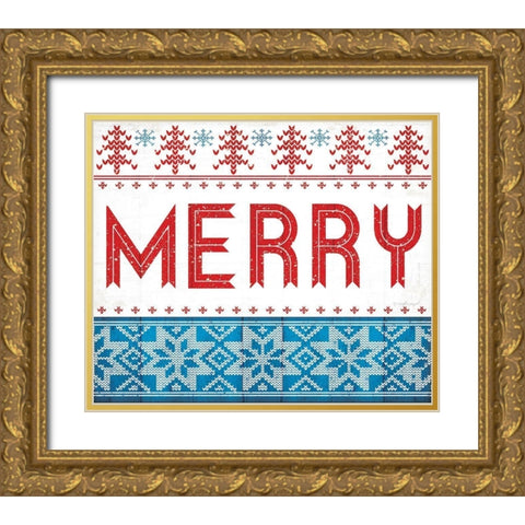 Merry Gold Ornate Wood Framed Art Print with Double Matting by Pugh, Jennifer