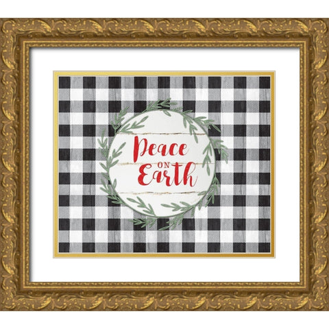 Peace on Earth Gold Ornate Wood Framed Art Print with Double Matting by Pugh, Jennifer