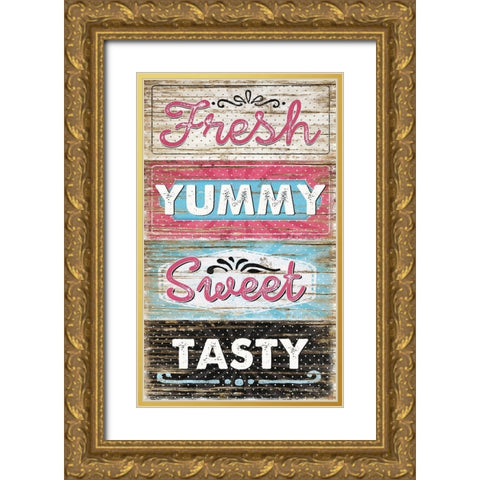 Fresh, Yummy, Sweet, Tasty Gold Ornate Wood Framed Art Print with Double Matting by Pugh, Jennifer