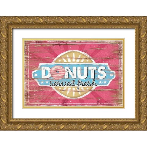 Fresh Donuts Gold Ornate Wood Framed Art Print with Double Matting by Pugh, Jennifer