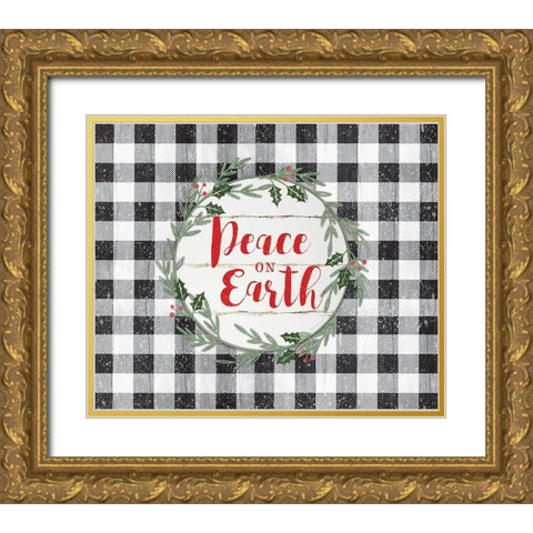 Peace on Earth Gold Ornate Wood Framed Art Print with Double Matting by Pugh, Jennifer