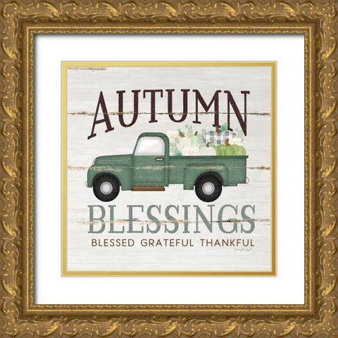 Autumn Blessings Gold Ornate Wood Framed Art Print with Double Matting by Pugh, Jennifer