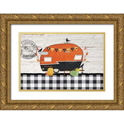 Spooky Camper Gold Ornate Wood Framed Art Print with Double Matting by Pugh, Jennifer