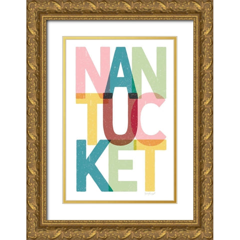 Nantucket Gold Ornate Wood Framed Art Print with Double Matting by Pugh, Jennifer