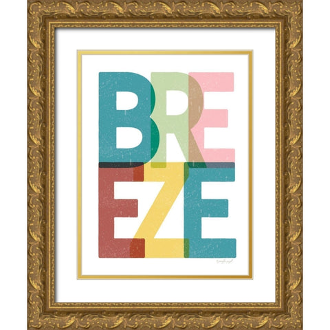 Breeze Gold Ornate Wood Framed Art Print with Double Matting by Pugh, Jennifer