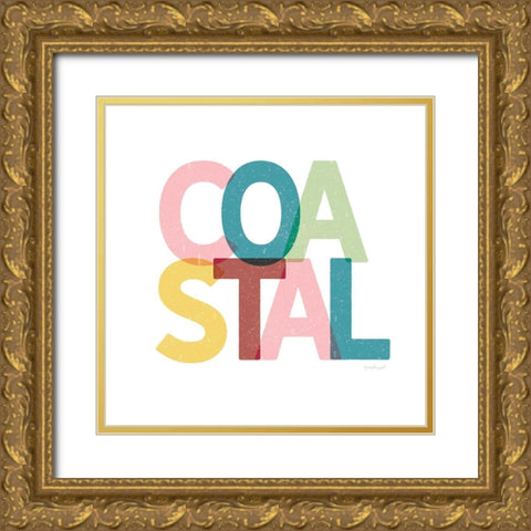 Coastal Gold Ornate Wood Framed Art Print with Double Matting by Pugh, Jennifer