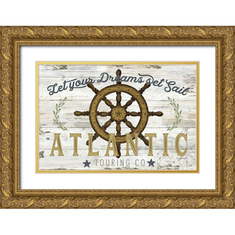 Atlantic Touring Co. Gold Ornate Wood Framed Art Print with Double Matting by Pugh, Jennifer