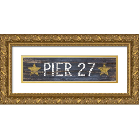 Pier 27 Gold Ornate Wood Framed Art Print with Double Matting by Pugh, Jennifer