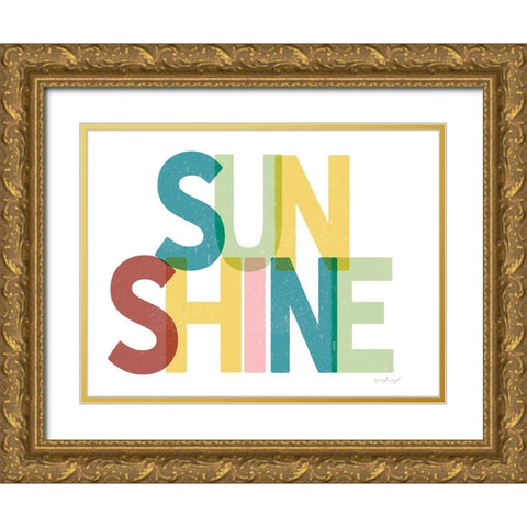 Sunshine Gold Ornate Wood Framed Art Print with Double Matting by Pugh, Jennifer