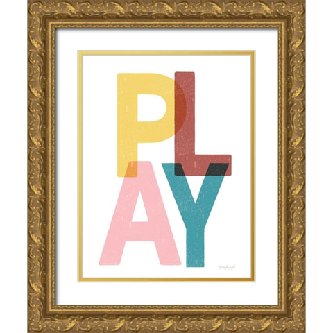 Play Gold Ornate Wood Framed Art Print with Double Matting by Pugh, Jennifer