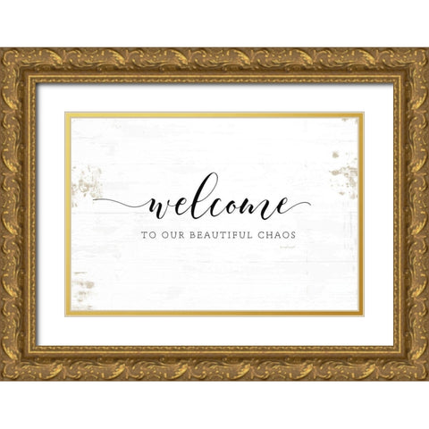 Welcome to Our Gold Ornate Wood Framed Art Print with Double Matting by Pugh, Jennifer