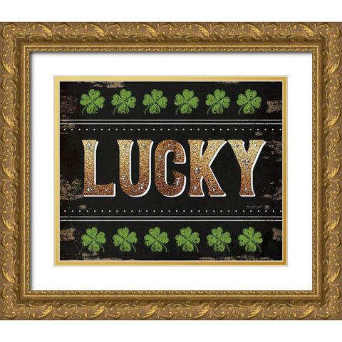 Lucky Gold Ornate Wood Framed Art Print with Double Matting by Pugh, Jennifer
