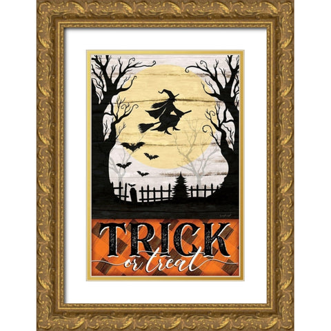 Trick or Treat Gold Ornate Wood Framed Art Print with Double Matting by Pugh, Jennifer