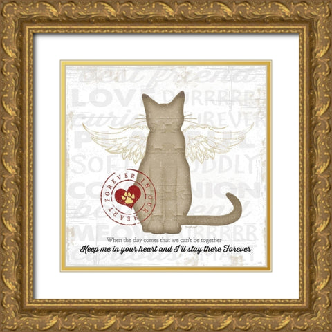 Forever in Our Hearts Gold Ornate Wood Framed Art Print with Double Matting by Pugh, Jennifer