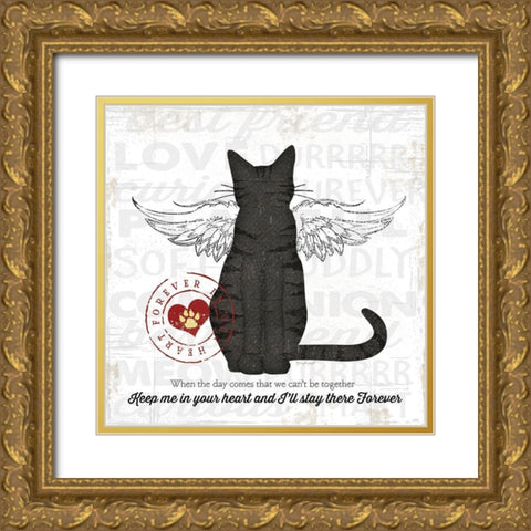 Forever in Our Hearts Gold Ornate Wood Framed Art Print with Double Matting by Pugh, Jennifer