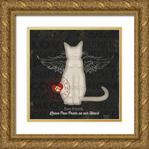 Forever in Our Hearts Gold Ornate Wood Framed Art Print with Double Matting by Pugh, Jennifer