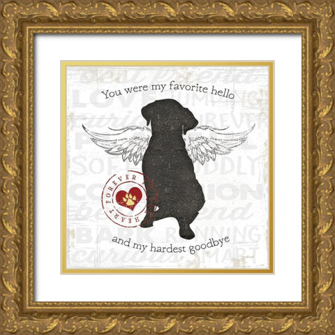 Forever in Our Hearts Gold Ornate Wood Framed Art Print with Double Matting by Pugh, Jennifer