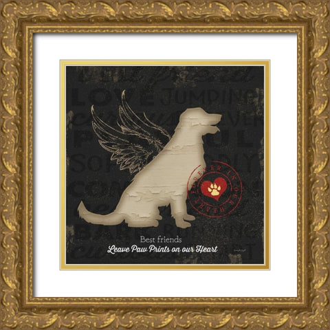 Forever in Our Hearts Gold Ornate Wood Framed Art Print with Double Matting by Pugh, Jennifer