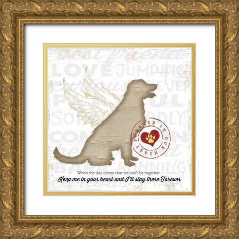 Forever in Our Hearts Gold Ornate Wood Framed Art Print with Double Matting by Pugh, Jennifer