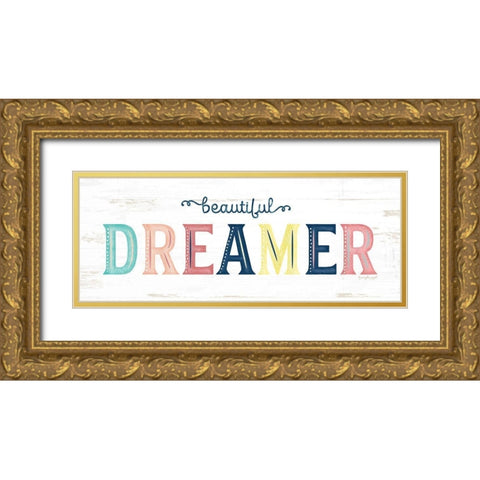 Dreamer Gold Ornate Wood Framed Art Print with Double Matting by Pugh, Jennifer