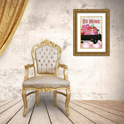 Be Mine Gold Ornate Wood Framed Art Print with Double Matting by Pugh, Jennifer