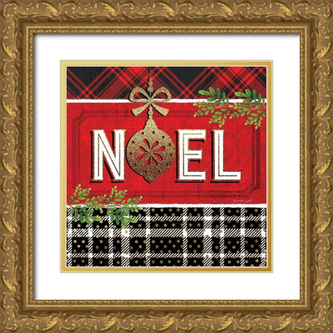 Noel Gold Ornate Wood Framed Art Print with Double Matting by Pugh, Jennifer