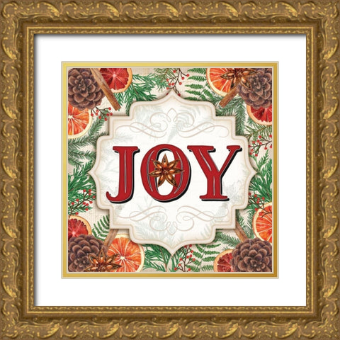 Spice Joy Gold Ornate Wood Framed Art Print with Double Matting by Pugh, Jennifer