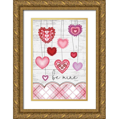 Be Mine Gold Ornate Wood Framed Art Print with Double Matting by Pugh, Jennifer