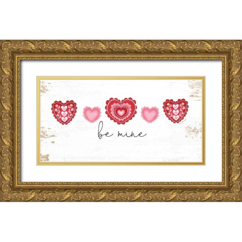 Be Mine Gold Ornate Wood Framed Art Print with Double Matting by Pugh, Jennifer