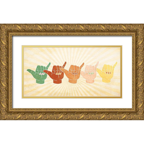 Hang Loose Gold Ornate Wood Framed Art Print with Double Matting by Pugh, Jennifer