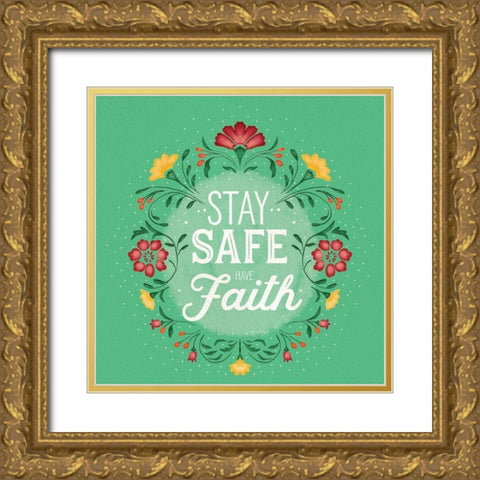 Stay Sfe Gold Ornate Wood Framed Art Print with Double Matting by Pugh, Jennifer