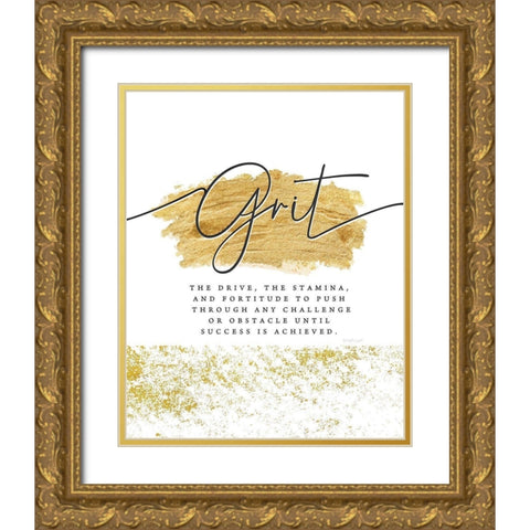 Grit Gold Ornate Wood Framed Art Print with Double Matting by Pugh, Jennifer