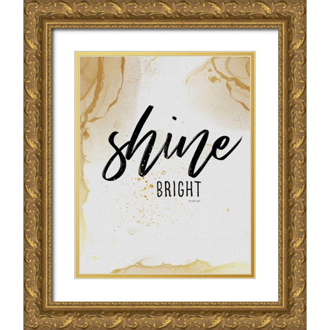 Shine Bright Gold Ornate Wood Framed Art Print with Double Matting by Pugh, Jennifer