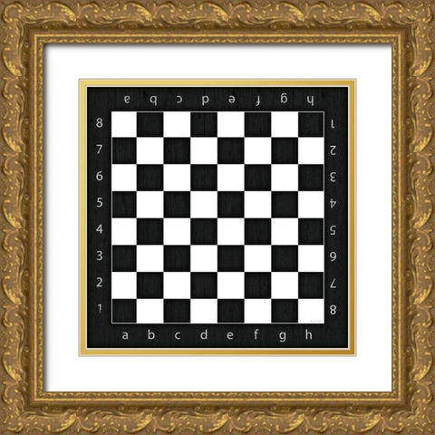 Chess Board Gold Ornate Wood Framed Art Print with Double Matting by Pugh, Jennifer