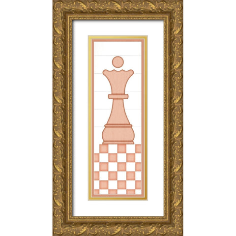 Pink Queen Gold Ornate Wood Framed Art Print with Double Matting by Pugh, Jennifer