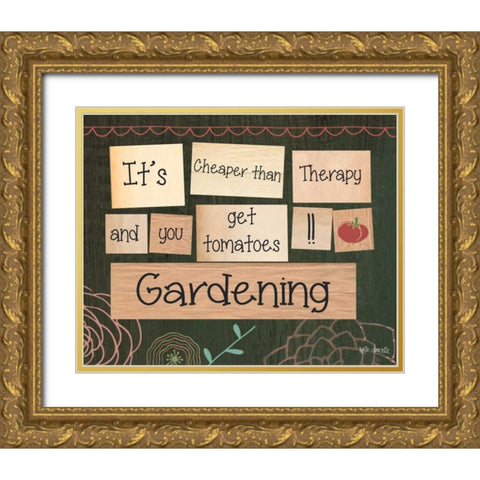 Garden Gold Ornate Wood Framed Art Print with Double Matting by Doucette, Katie