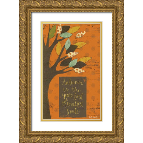 Autumn Smile Gold Ornate Wood Framed Art Print with Double Matting by Doucette, Katie