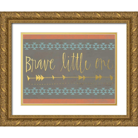 Brave Little One Gold Ornate Wood Framed Art Print with Double Matting by Doucette, Katie