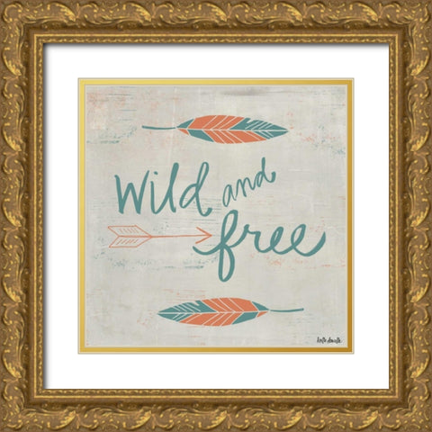 Wild and Free Gold Ornate Wood Framed Art Print with Double Matting by Doucette, Katie