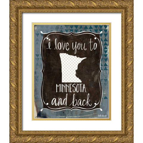 Minnesota and Back Gold Ornate Wood Framed Art Print with Double Matting by Doucette, Katie