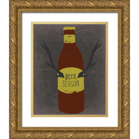 Beer Season Gold Ornate Wood Framed Art Print with Double Matting by Doucette, Katie
