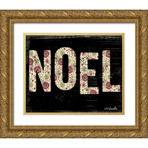 Noel Gold Ornate Wood Framed Art Print with Double Matting by Doucette, Katie