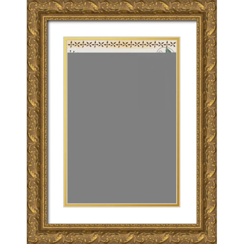 Love Grows Here Gold Ornate Wood Framed Art Print with Double Matting by Doucette, Katie