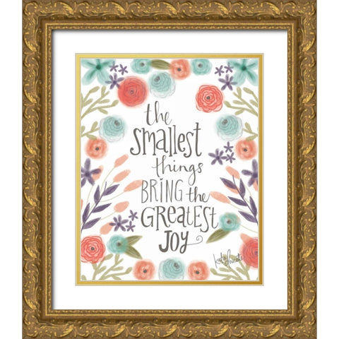 Smallest Things Gold Ornate Wood Framed Art Print with Double Matting by Doucette, Katie
