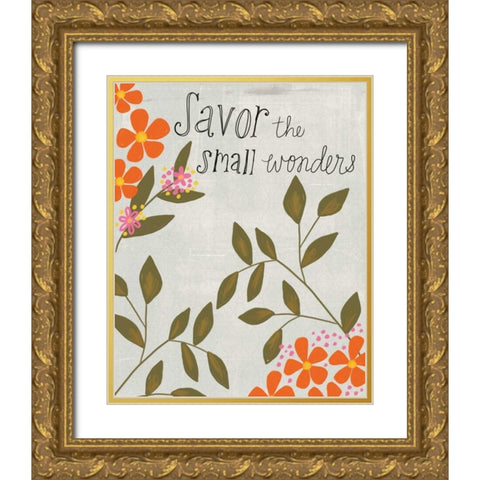 Small Wonders Gold Ornate Wood Framed Art Print with Double Matting by Doucette, Katie