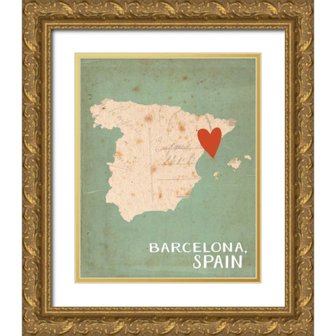 Spain Gold Ornate Wood Framed Art Print with Double Matting by Doucette, Katie