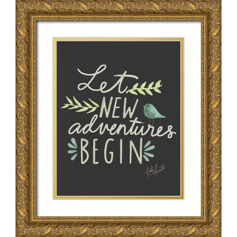 New Adventures Gold Ornate Wood Framed Art Print with Double Matting by Doucette, Katie